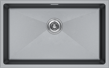 Кухонная мойка Paulmark LUMI 74UNI LU74-GRM 74х46 цвет серый металлик